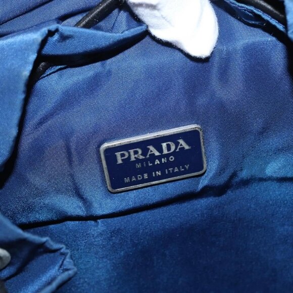 PRADA Backpack Nylon Blue Silver Auth bs31181 main image 8
